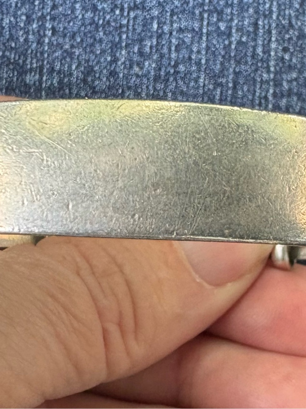 Vintage Silver S990 adjustable Bracelet with Chinese symbols